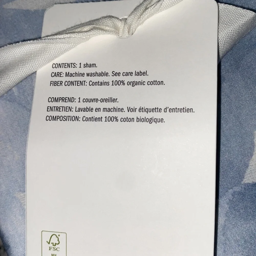 Pottery Barn Florence Floral Organic Percale Euro Sham NWT